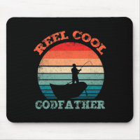 Reel Cool Godfather Fishing Funny Vintage Retro 