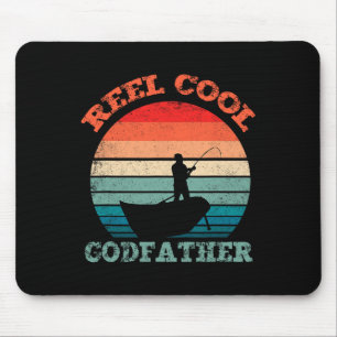 Reel Cool Godfather Fishing Funny Vintage Retro  Mouse Pad