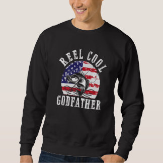 Reel Cool Godfather US Flag Fisher Godson Goddaugh Sweatshirt
