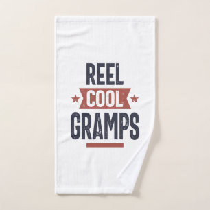 Reel Cool Gramps Father Grandpa Gift Hand Towel