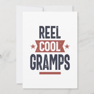 Reel Cool Gramps   Father Grandpa Gift Thank You Card