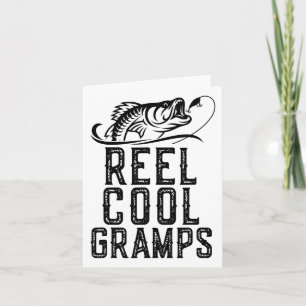 Reel Cool Gramps Fishing Fisherman Funny Retro Card