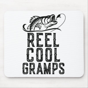 Reel Cool Gramps Fishing Fisherman Funny Retro Mouse Pad