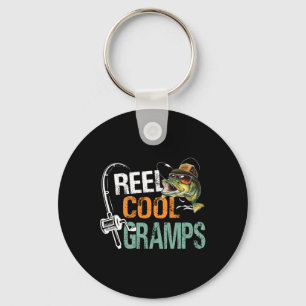 Reel Cool Gramps Fishing Gramps Birthday Vintage Key Ring