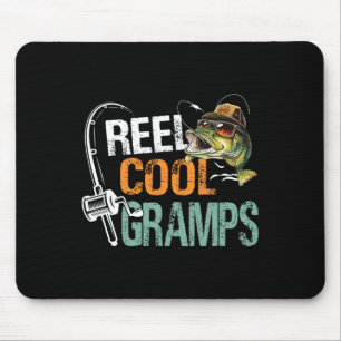 Reel Cool Gramps Fishing Gramps Birthday Vintage Mouse Pad