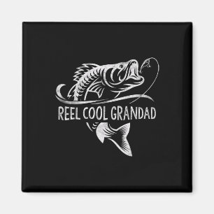 Reel Cool Grandad Fishing Gifts Grandad Father's D Magnet
