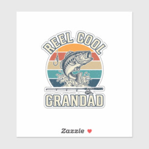 Reel Cool Grandad Fishing Vintage Sunset Shirt_1