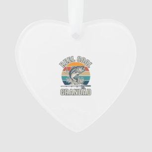 Reel Cool Grandad Fishing Vintage Sunset Shirt_1 Ornament