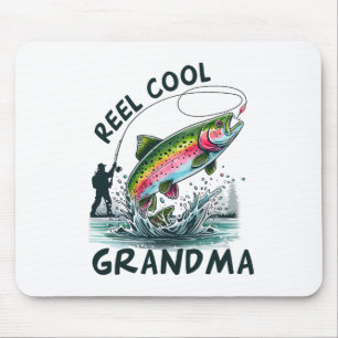 Reel Cool Grandma Birthday Party Fishing Matching  Mouse Pad