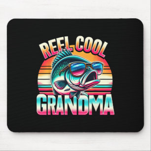Reel Cool Grandma Funny Fishing Grandma Mother’s D Mouse Pad