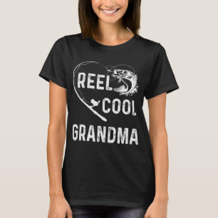 Reel Cool Grandma Retro Fishing Lover For Mothers T-Shirt
