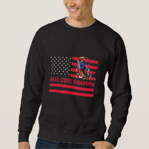 Reel Cool Grandpa American Us Flag Fathers Day Sweatshirt
