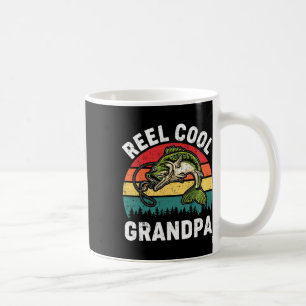 Reel Cool Grandpa Fathers Day Fishing Shirt Funny Coffee Mug
