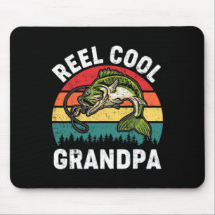 Reel Cool Grandpa Fathers Day Fishing Shirt Funny Mouse Pad