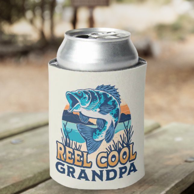 Reel Cool Grandpa Fisherman granpa Can Cooler (Creator Uploaded)