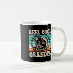 Reel Cool Grandpa Fishing Grandfather Retro Father Coffee Mug