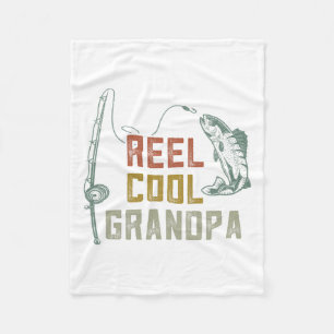 Reel Cool Grandpa Fishing S Fleece Blanket