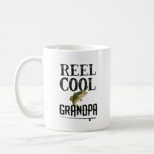 Reel Cool Grandpa Funny Fishing Pun Grandpa Mens Coffee Mug