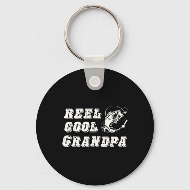 Reel Cool Grandpa  Key Ring (Front)