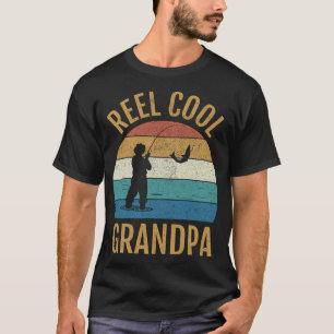 REEL Cool Grandpa - Vintage Fisherman Grandfather  T-Shirt