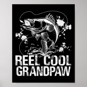 Reel Cool Grandpaw Fishing Happy Father's Day Fish Poster