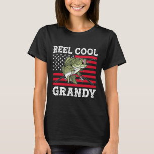 Reel Cool Grandy 4th Of July American Flag Patriot T-Shirt