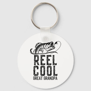 Reel Cool Great Grandpa Fishing Fisherman Funny Re Key Ring