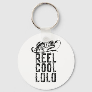Reel Cool Lolo Fishing Fisherman Funny Retro Key Ring
