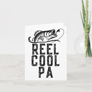 Reel Cool Pa Fishing Fisherman Funny Retro Card