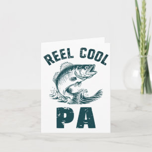 Reel Cool Pa Fishing Grandpa Vintage Style Card