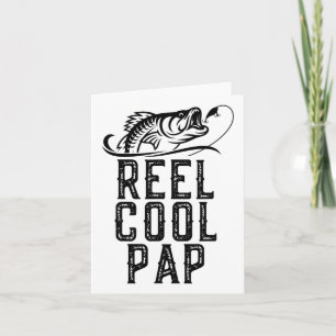 Reel Cool Pap Fishing Fisherman Funny Retro  Card
