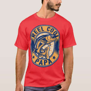 Reel Cool Papa Fishing Dad Gifts Father's Day Fish T-Shirt