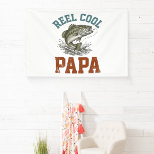 Reel Cool Papa Fishing Father's Day Banner