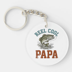 Reel Cool Papa Fishing Father's Day Key Ring