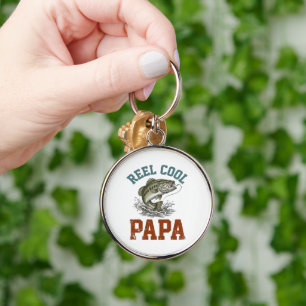 Reel Cool Papa Fishing Father's Day Key Ring