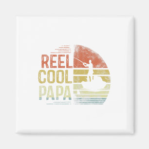 Reel Cool Papa Fishing Gifts Papa Birthday Vintage Magnet