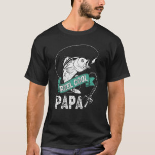 Reel Cool Papa Fishing  Men Fishing  Retro T-Shirt