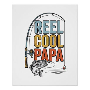 Reel Cool Papa Fishing Shirt Design_1 Poster