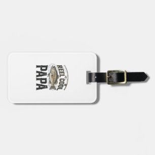 Reel Cool Papa Vintage Fishing Vector Design_1 Luggage Tag