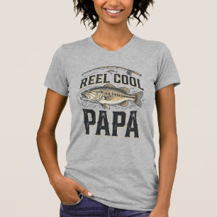 Reel Cool Papa Vintage Fishing Vector Design_1 T-Shirt