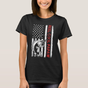 Reel Cool Papaw Usa Flag Fishing Father's Day T-Shirt