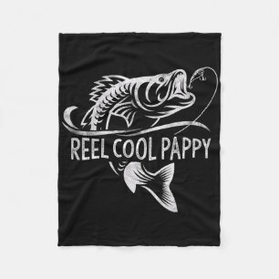 Reel Cool Pappy Fishing Gifts Pappy Father's Day Fleece Blanket