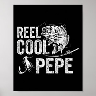 Reel Cool Pepe Fishing Fathers Day Gifts Poster