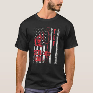 Reel Cool Pop Flag America Funny Fishing Lover, Fa T-Shirt