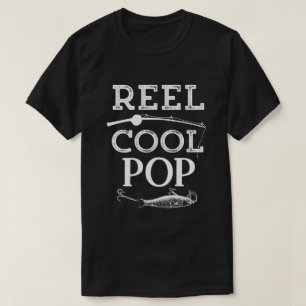 Reel Cool Pop Funny Fishing Pun Grandpa Mens T-Shirt