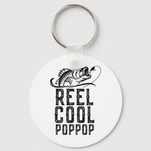 Reel Cool Pop-pop Fishing Fisherman Funny Retro Po Key Ring