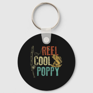 Reel Cool Poppy Fishing Grandpa Gift Fathers Day F Key Ring