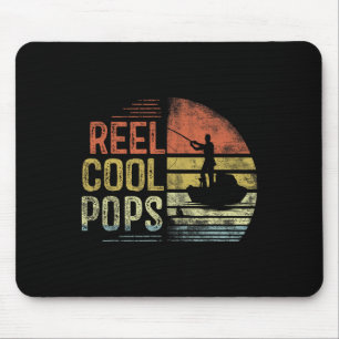 Reel Cool Pops Fishing Gifts Pops Birthday Vintage Mouse Pad