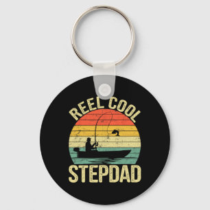 Reel Cool Stepdad Fishing Gifts For Father's Day F Key Ring