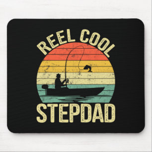 Reel Cool Stepdad Fishing Gifts For Father's Day F Mouse Pad